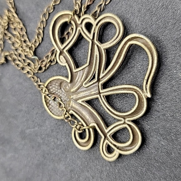 Bronze Tone Octupus Kraken Pendant Necklace Chain Pirate Sea Ocean Steampunk - Picture 14 of 16